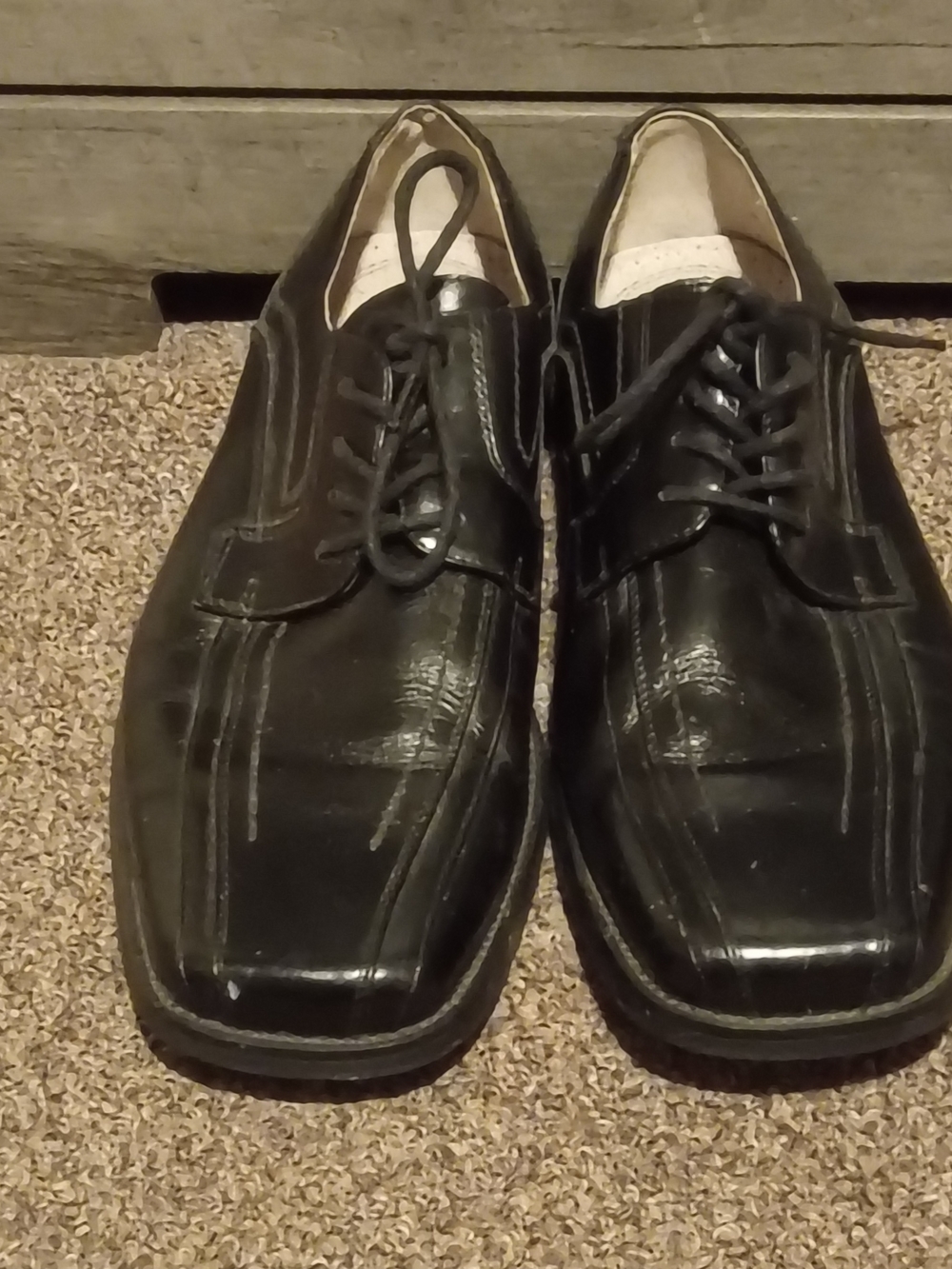Stacy Adams Men's Black Leather Lace-Up Derby Shoes